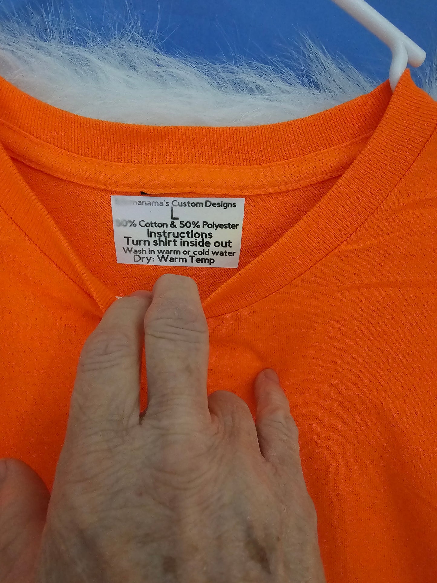 Size L 100% cotton Orange Blessed cross with sunflowers Tshirt