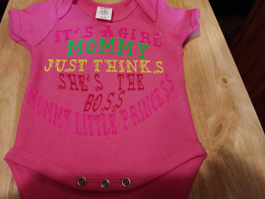 Mommy thinks she's the boss onesies