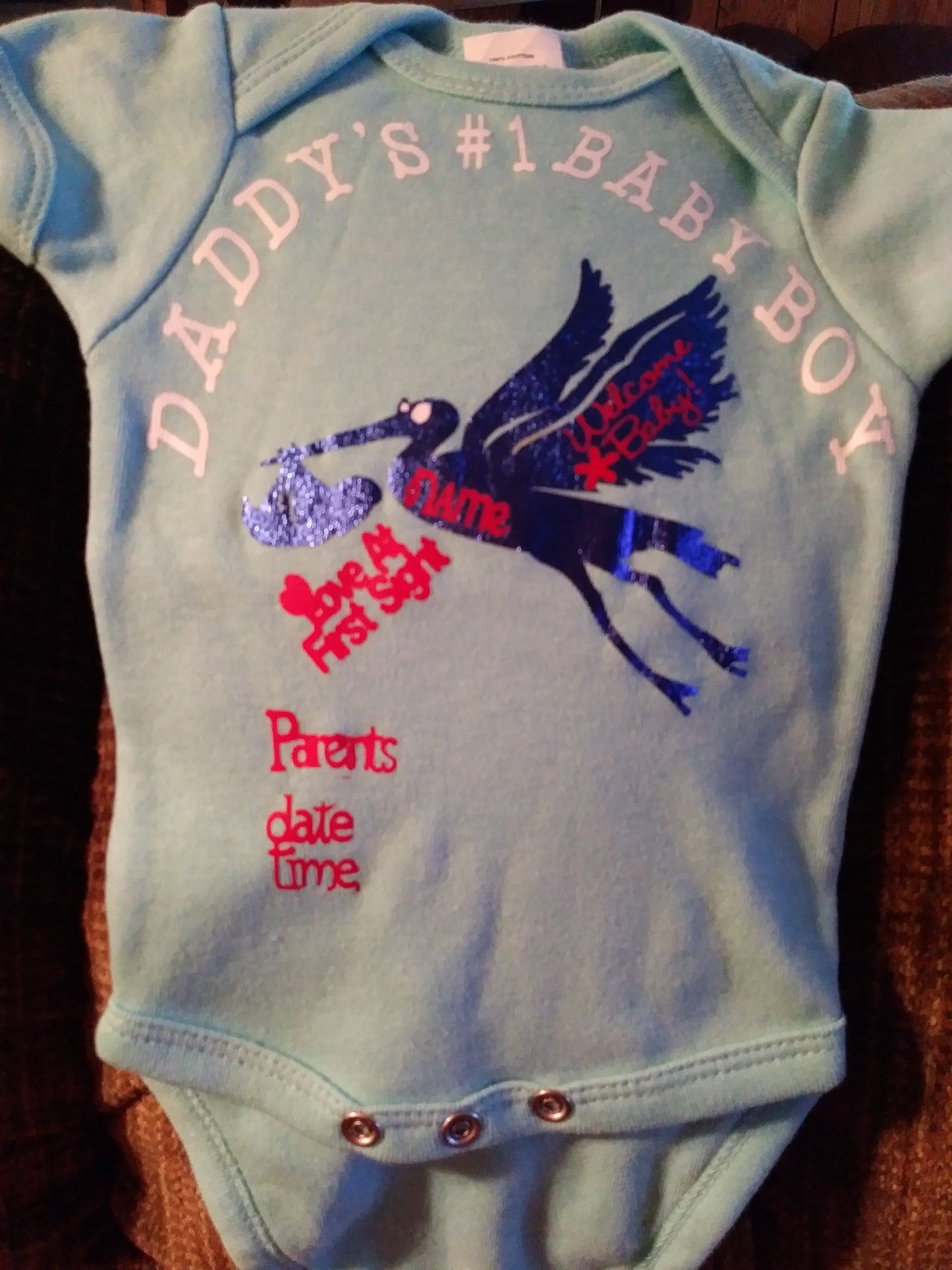 Daddy's #1 baby boy onesies