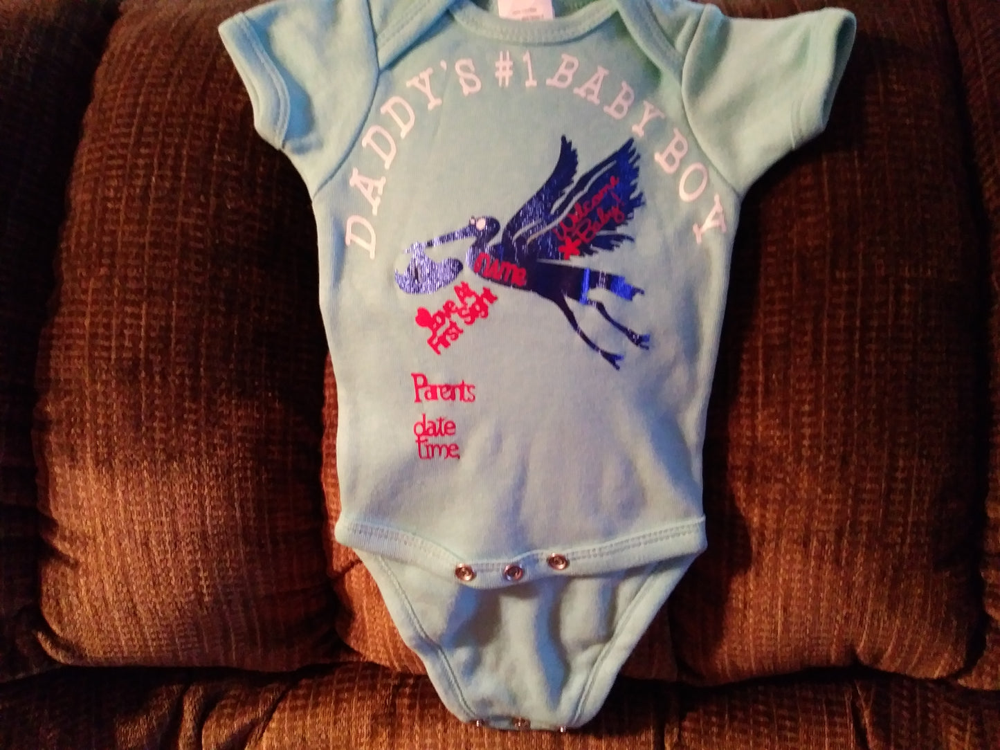 Daddy's #1 baby boy onesies