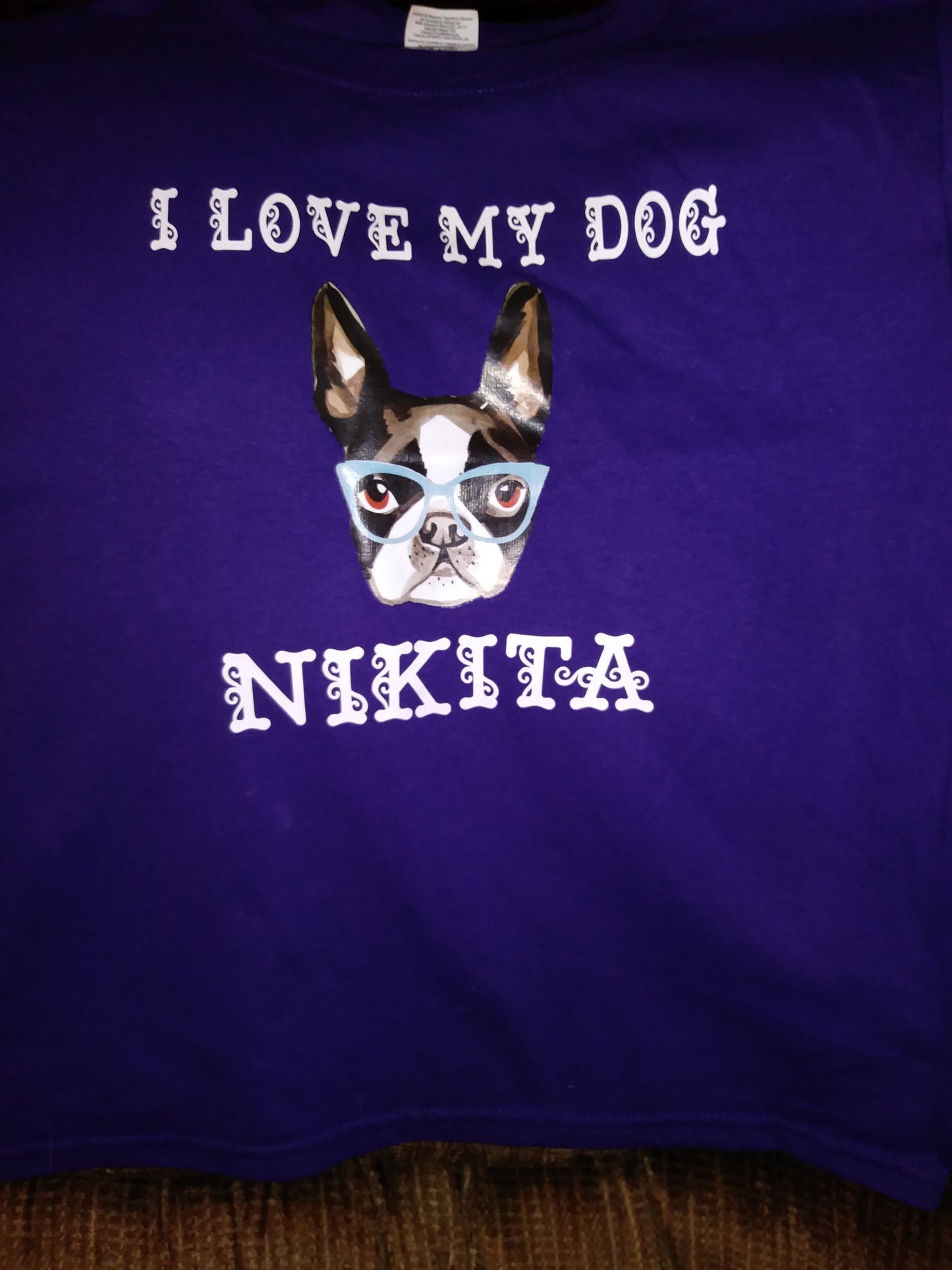 I love my dog little girl shirt