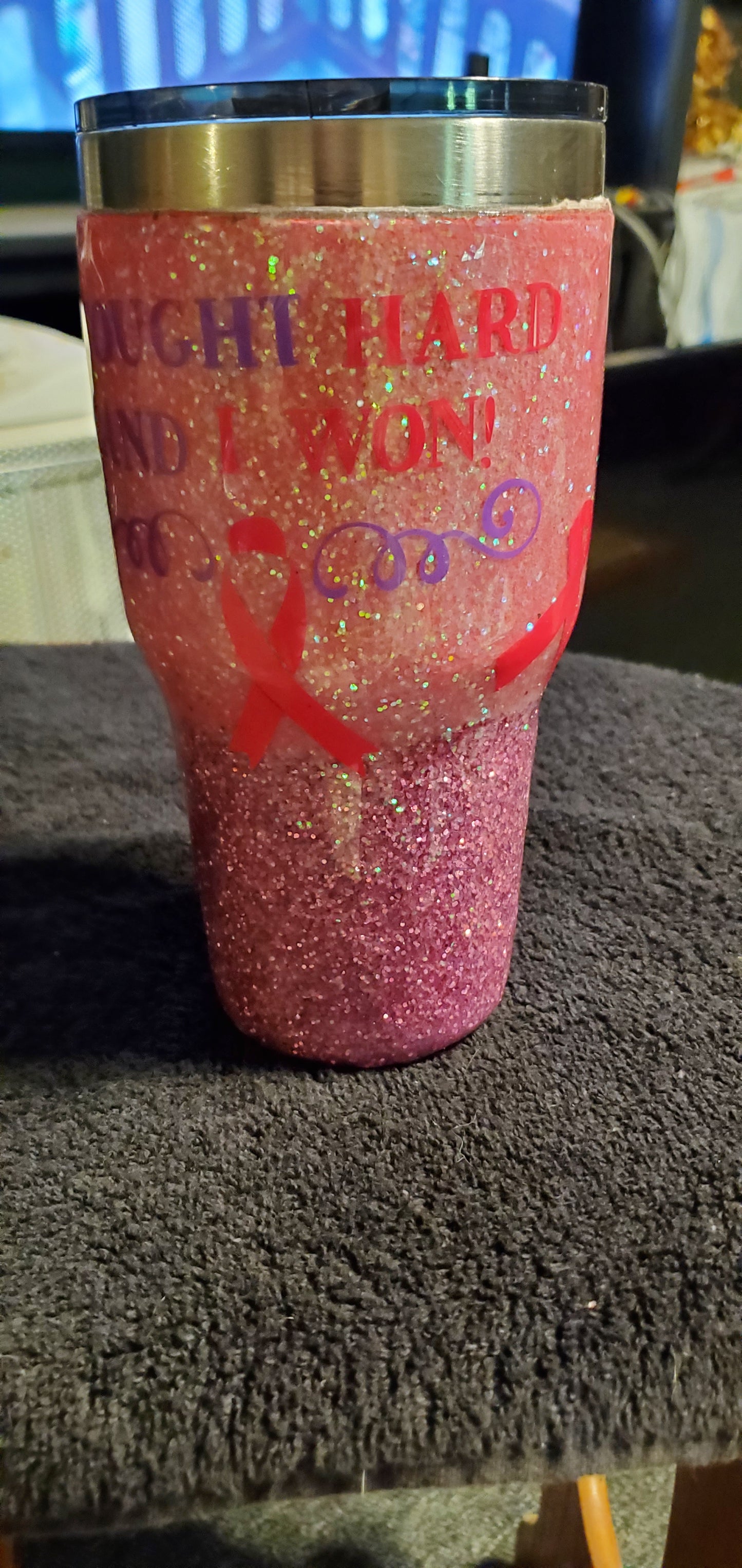 Cancer free 30 oz Built tumbler cup