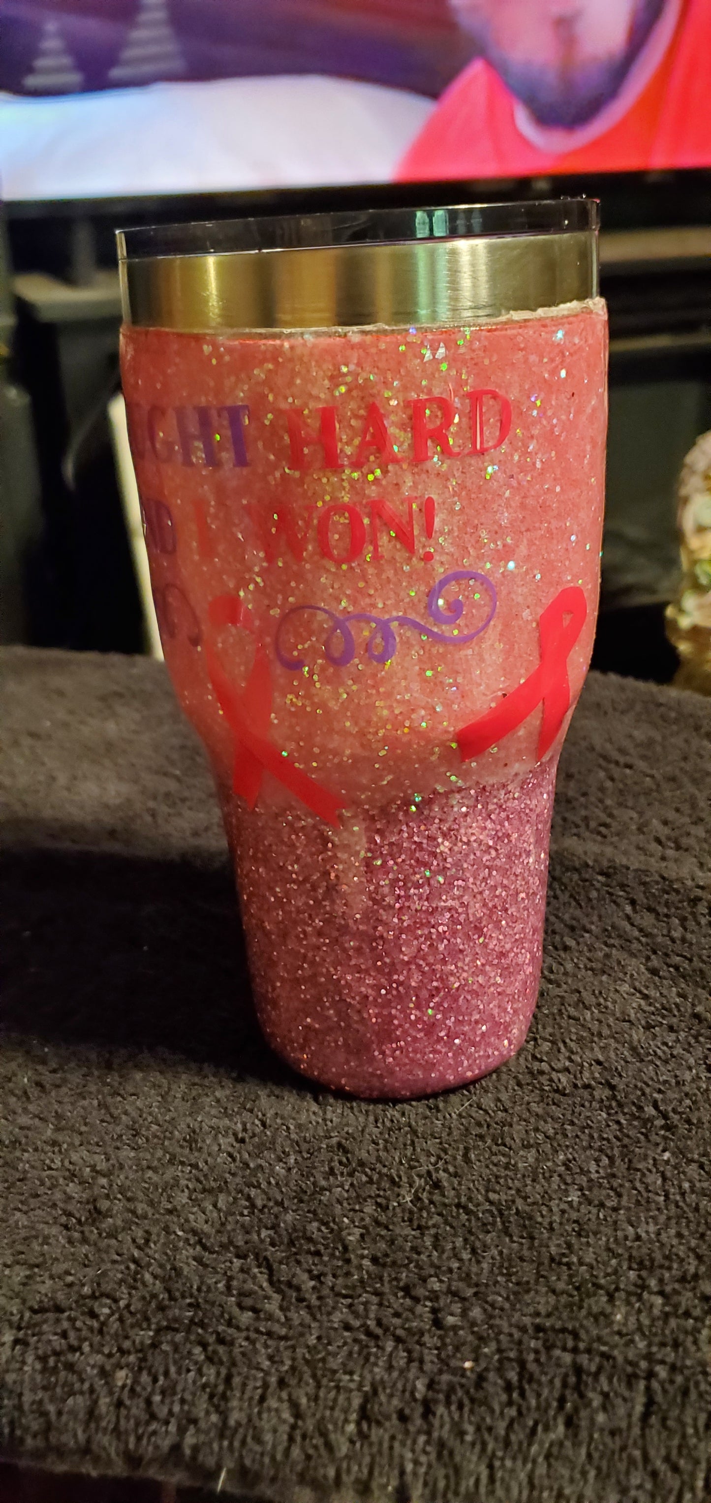 Cancer free 30 oz Built tumbler cup