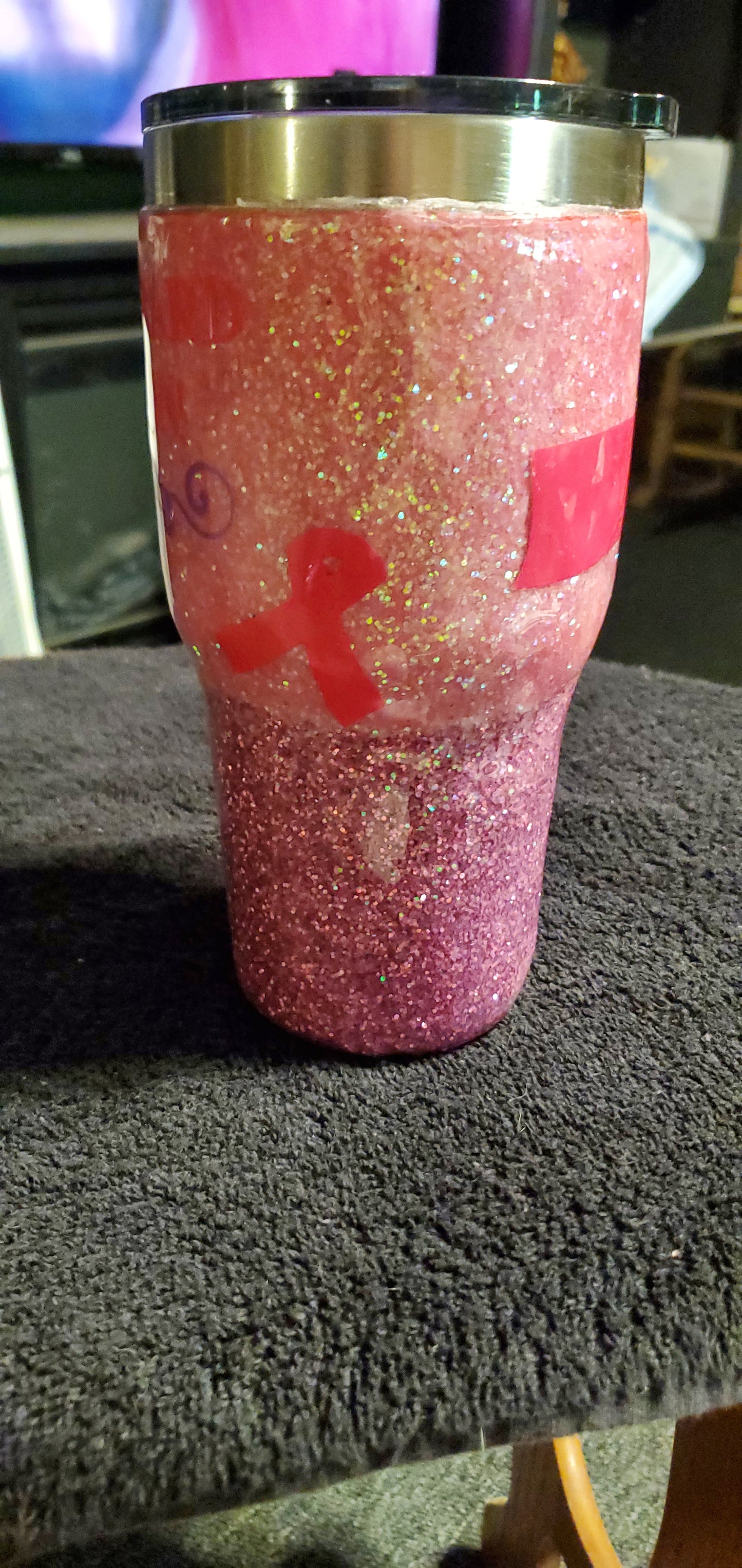 Cancer free 30 oz Built tumbler cup