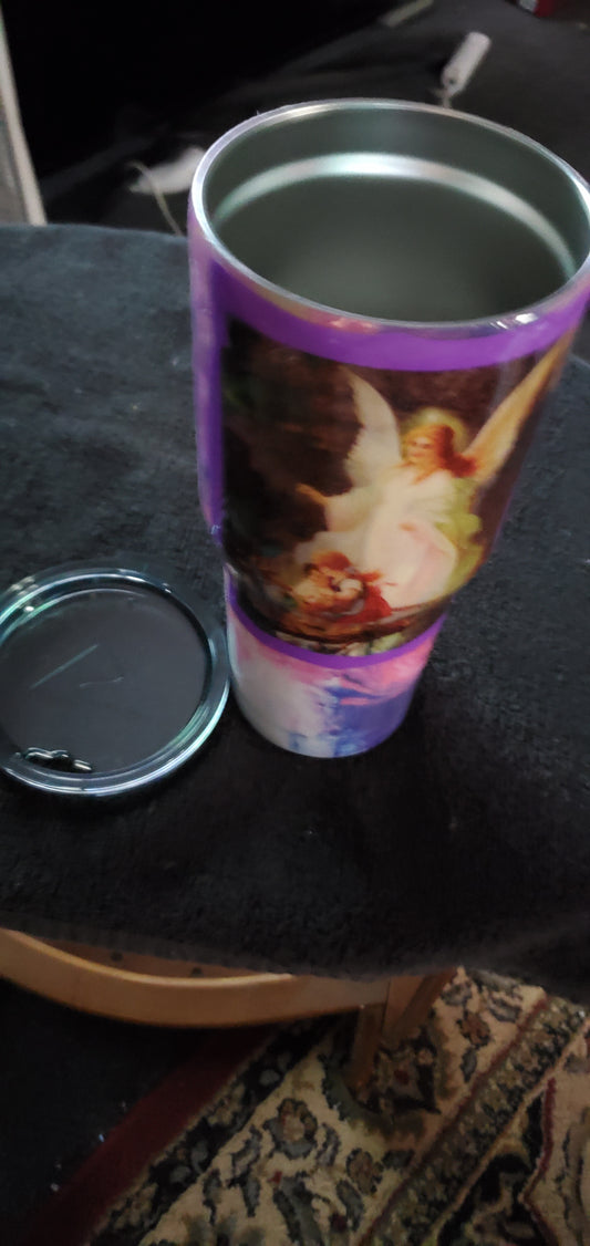 Guardian Angel watching over me tumbler cup