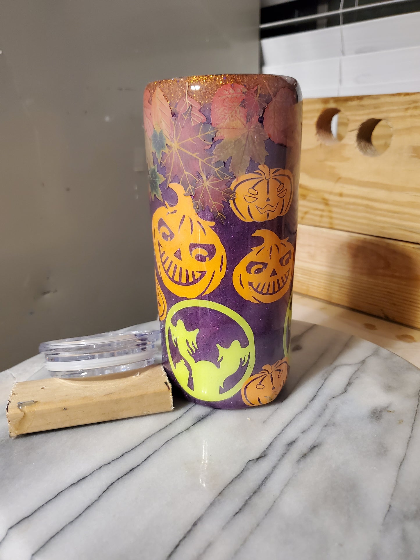 20 oz Spooky Foggy Happy Halloween Double Walled Stainless steel tumbler cup