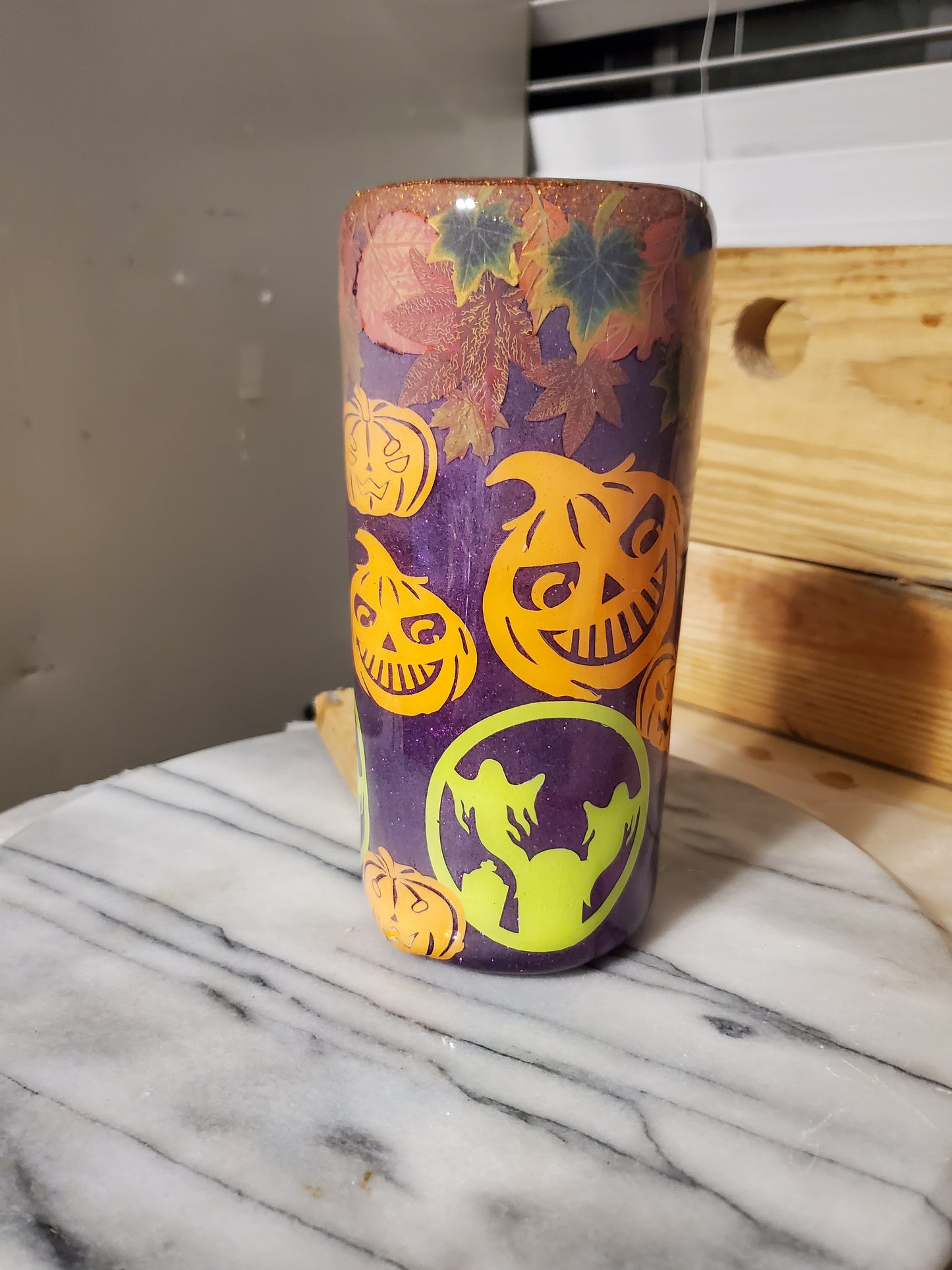 20 oz Spooky Foggy Happy Halloween Double Walled Stainless steel tumbler cup