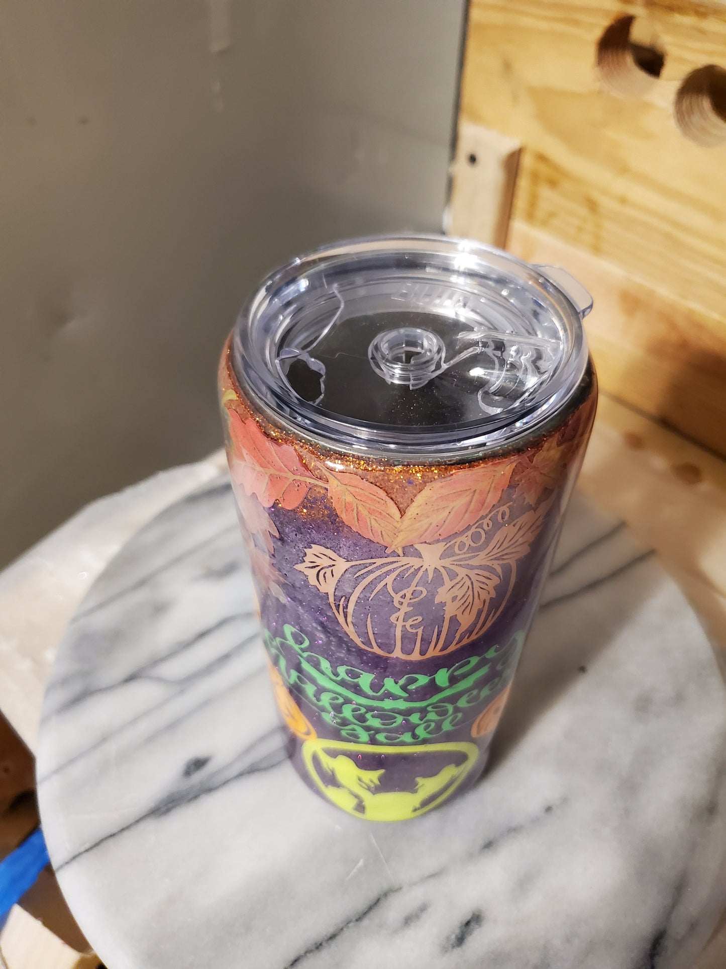 20 oz Spooky Foggy Happy Halloween Double Walled Stainless steel tumbler cup