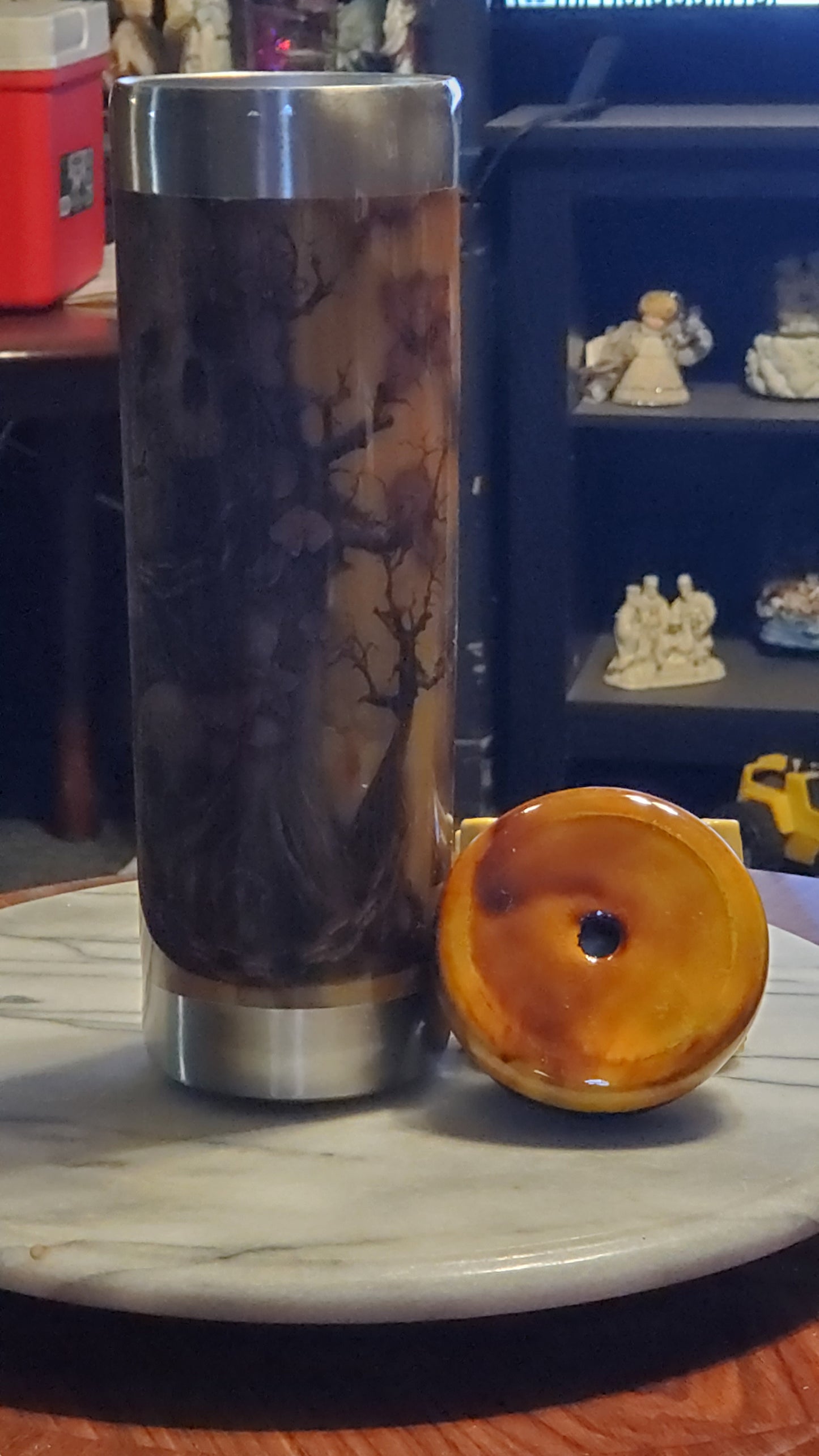 30 oz Brown Skeleton stainless steel tumbler cup