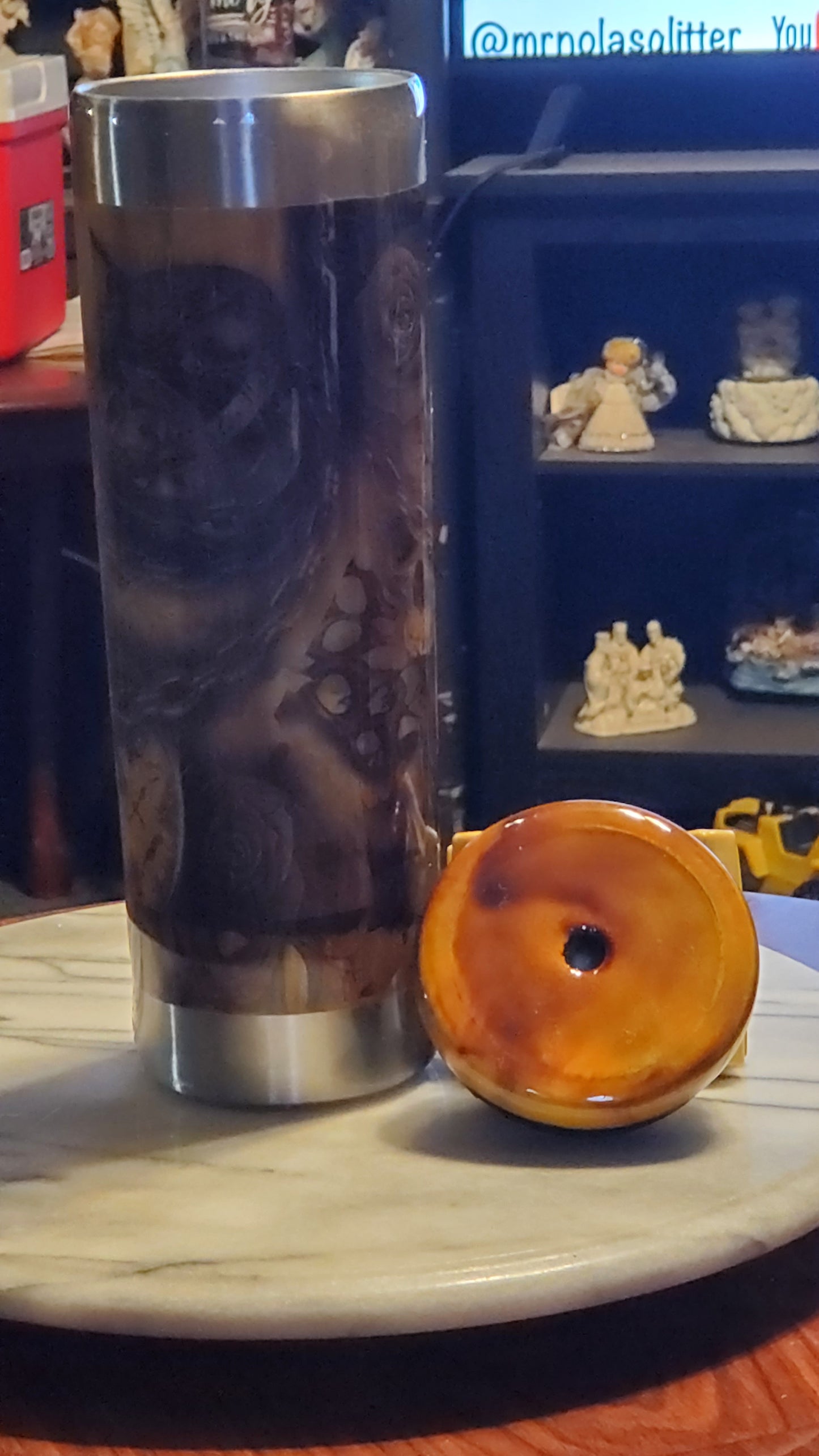 30 oz Brown Skeleton stainless steel tumbler cup