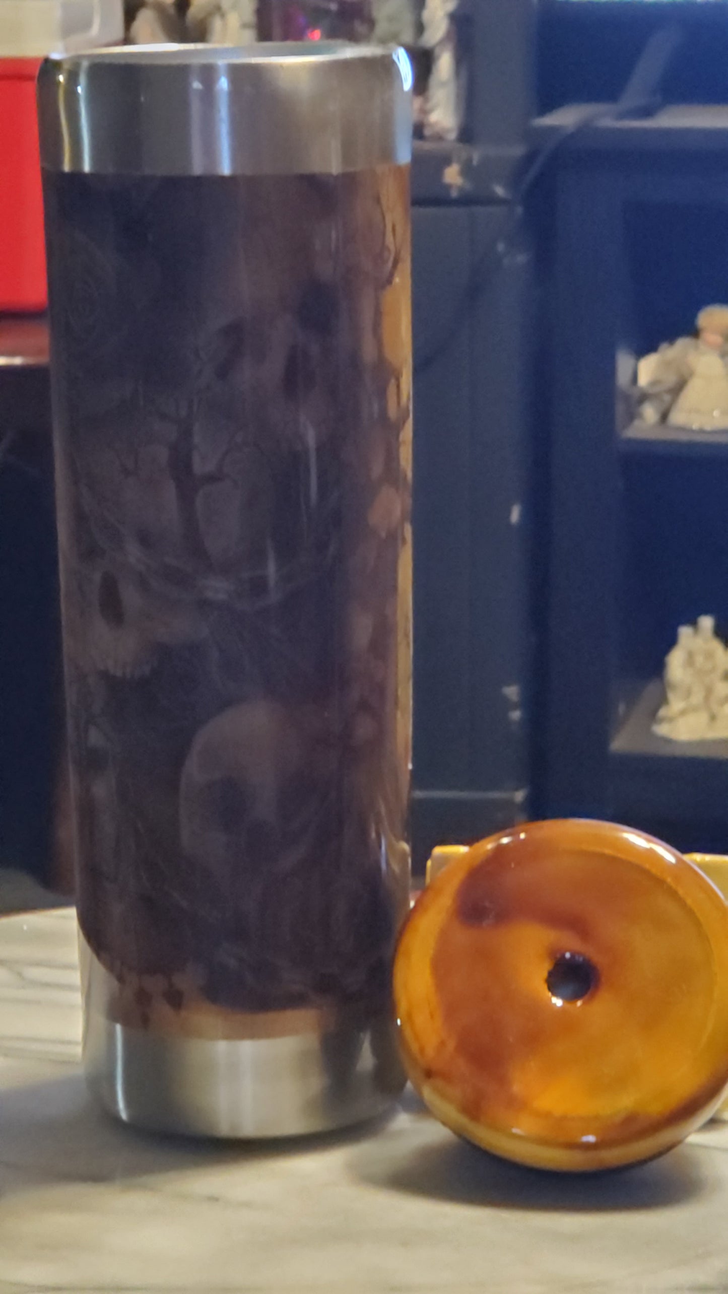 30 oz Brown Skeleton stainless steel tumbler cup