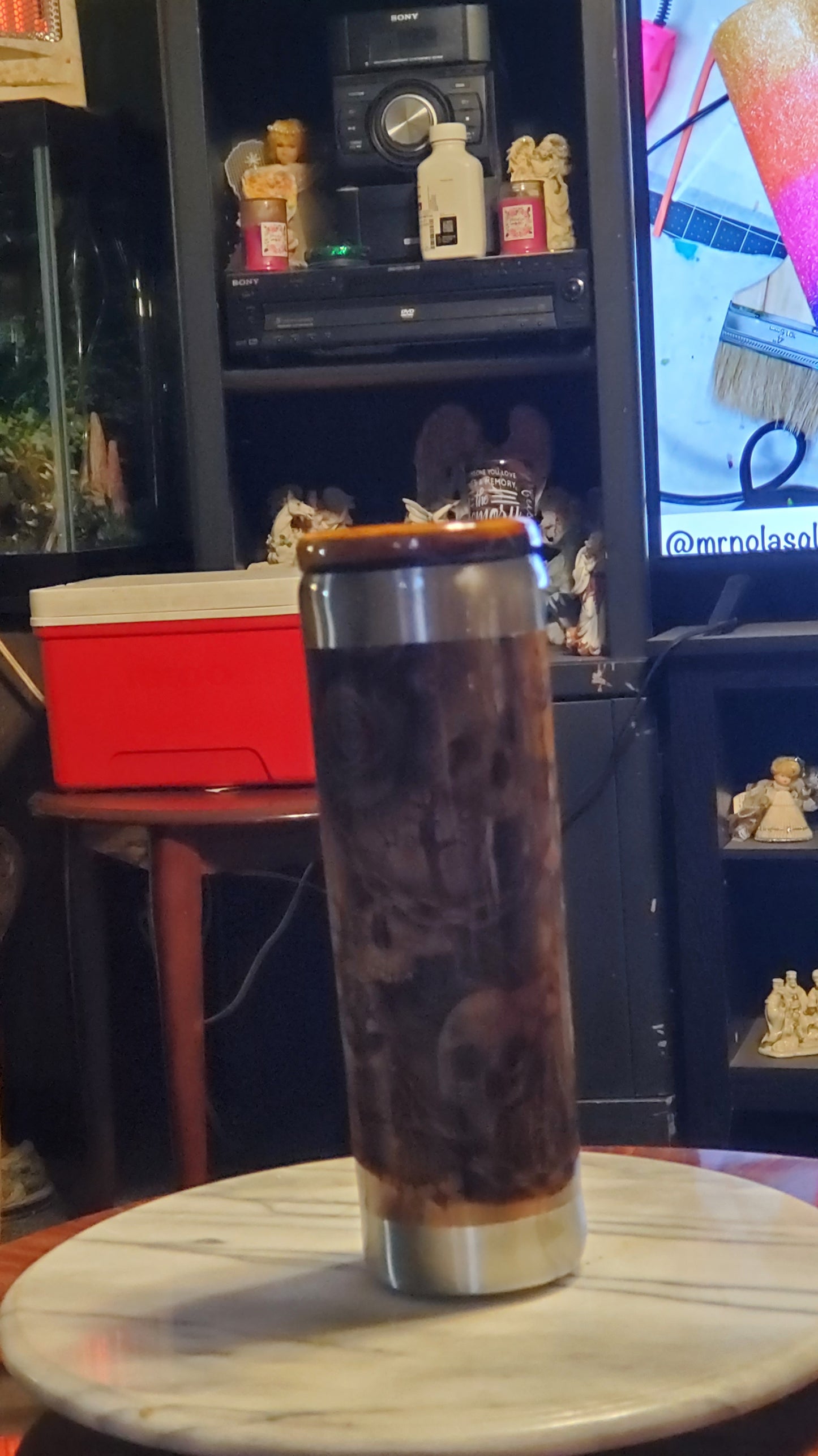 30 oz Brown Skeleton stainless steel tumbler cup