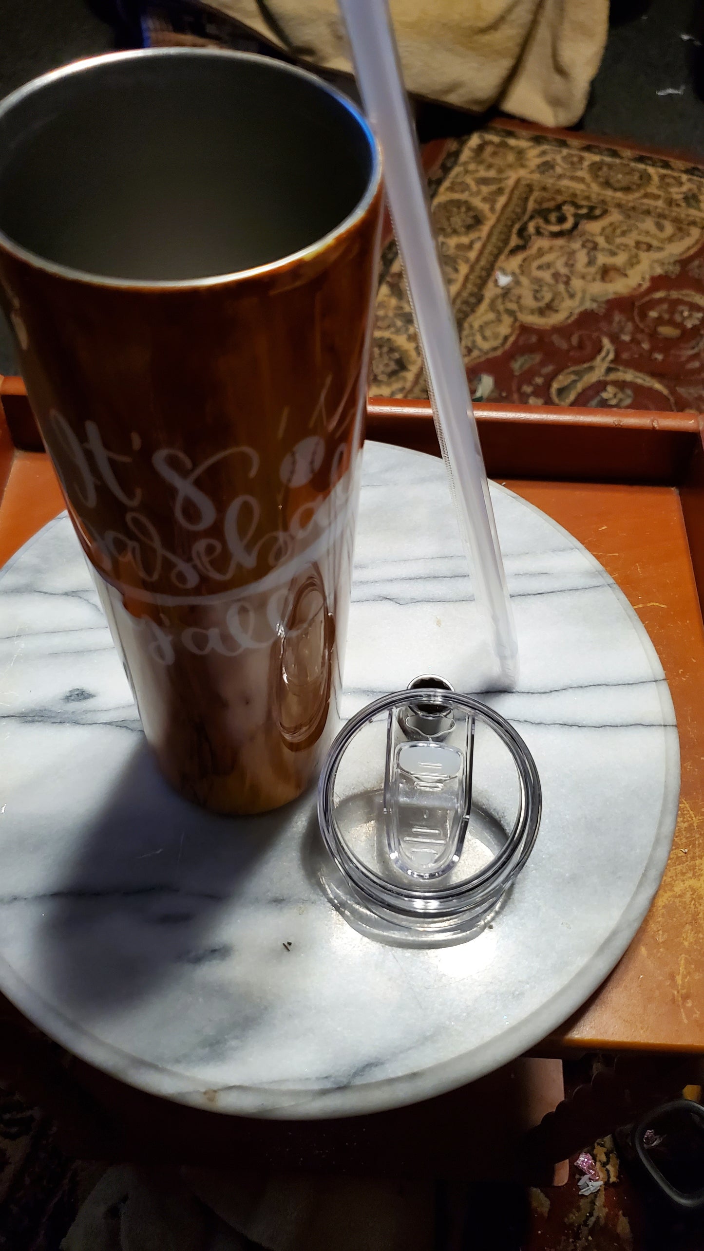 30 oz It's baseball you'll hogg stainless steel tumbler cup