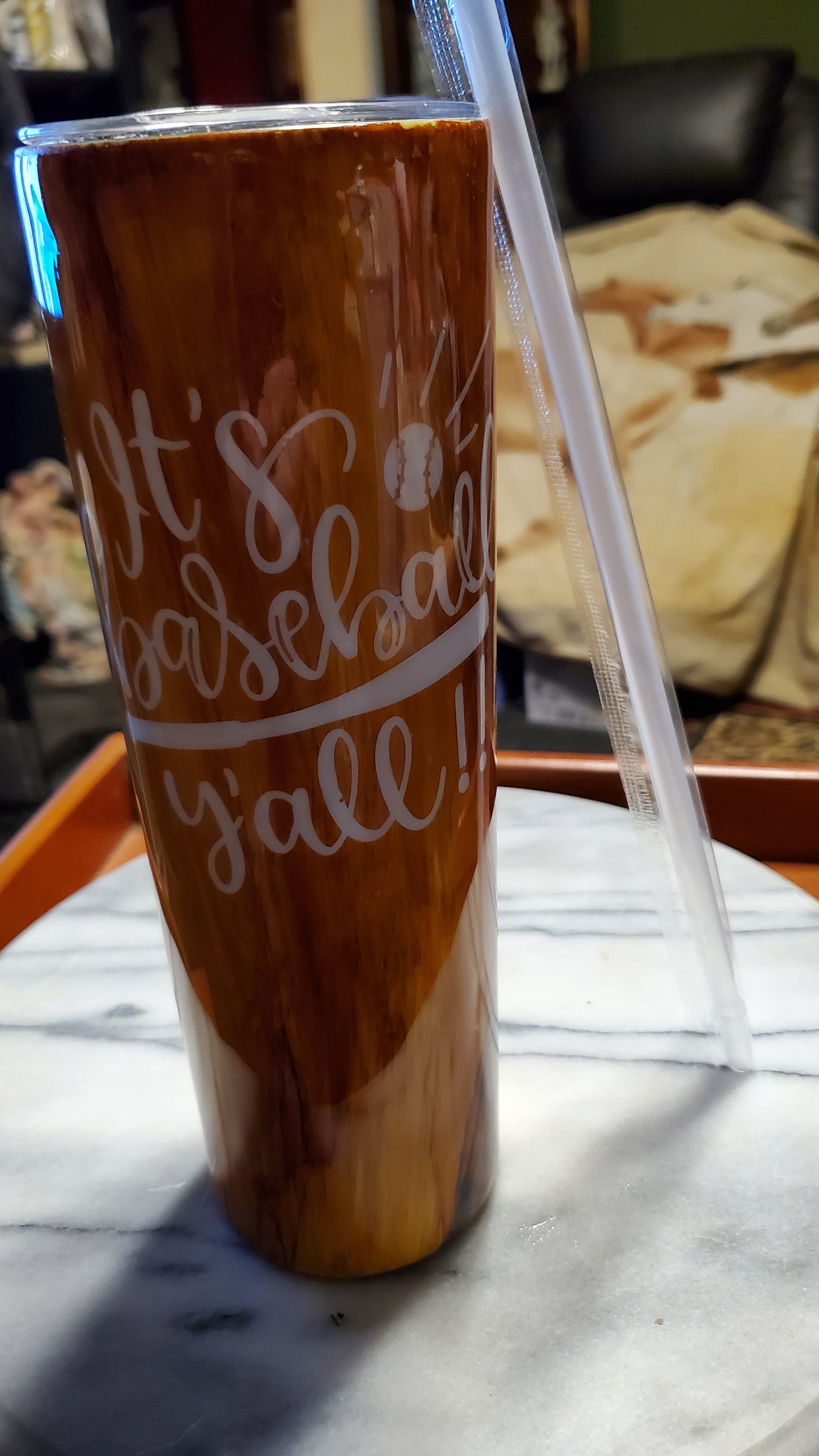 30 oz It's baseball you'll hogg stainless steel tumbler cup
