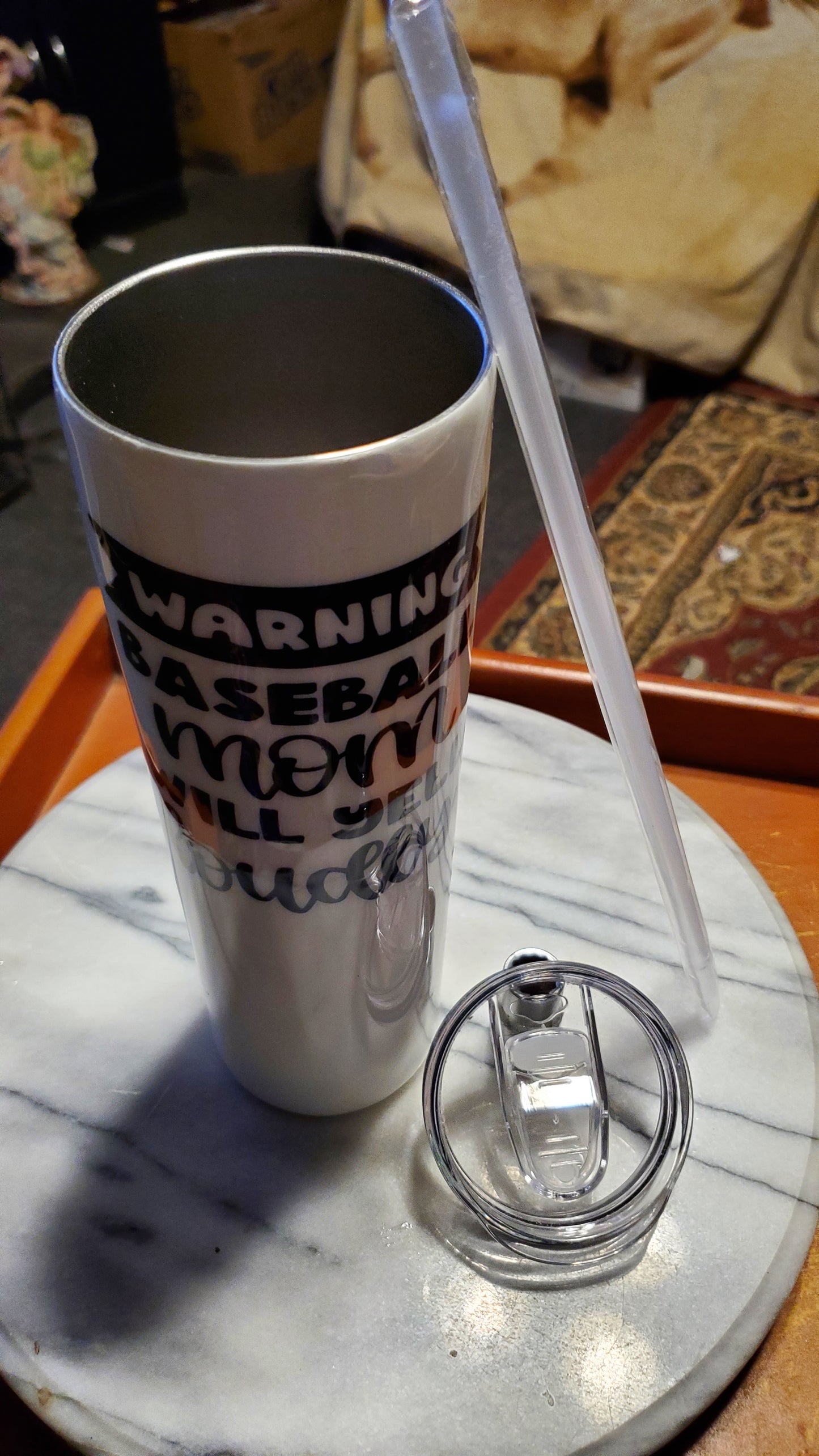30 oz Baseball Mom Stainless Steel Tumbler Cup