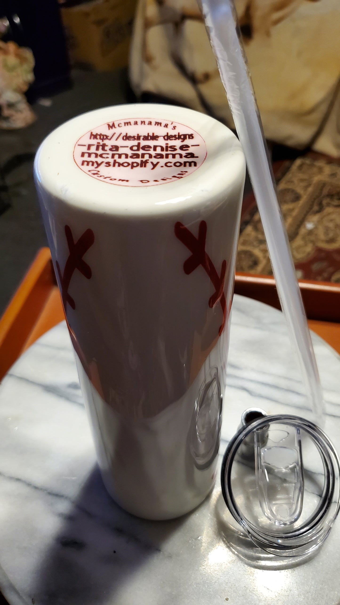 30 oz Baseball Mom Stainless Steel Tumbler Cup