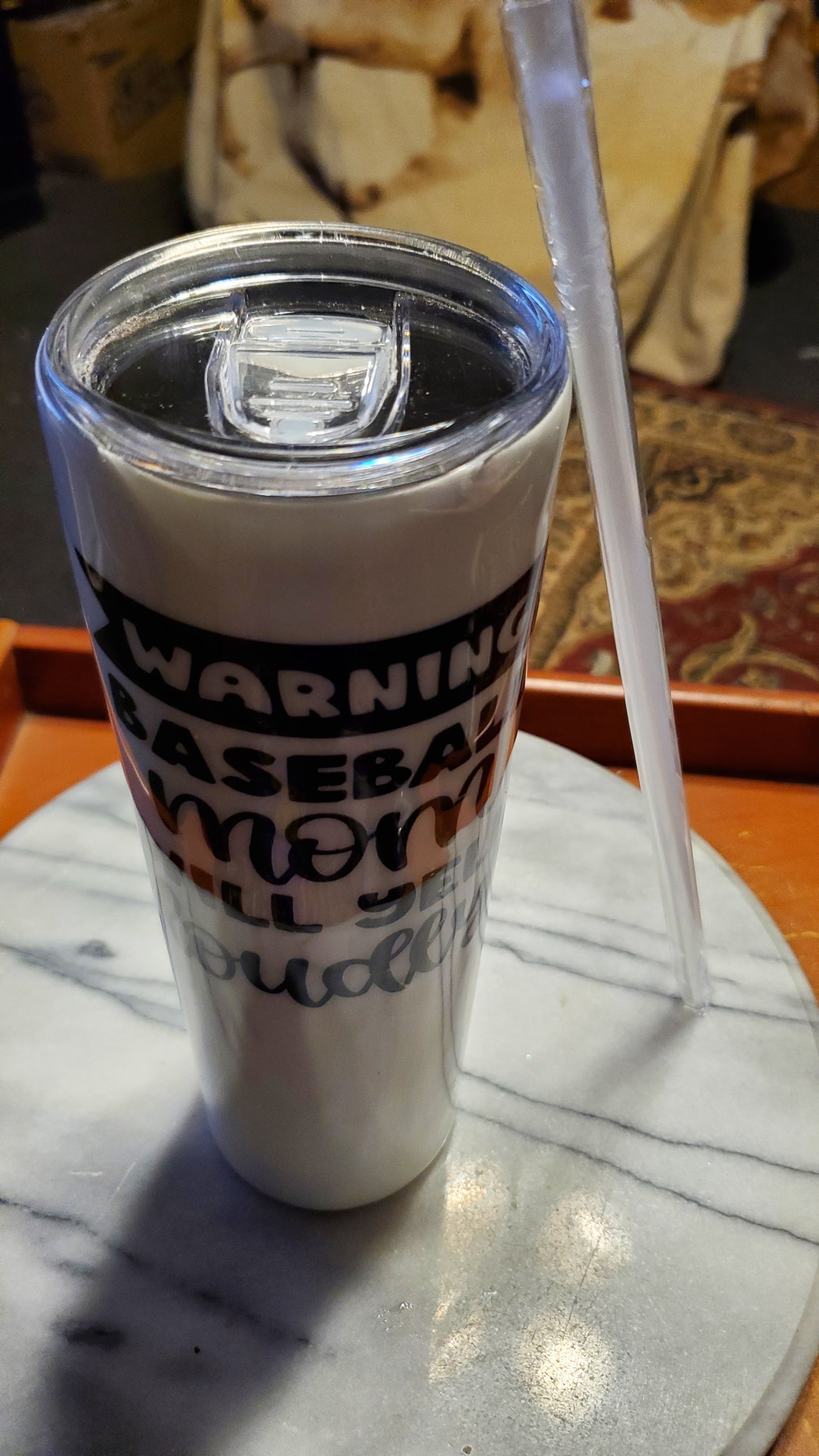 30 oz Baseball Mom Stainless Steel Tumbler Cup