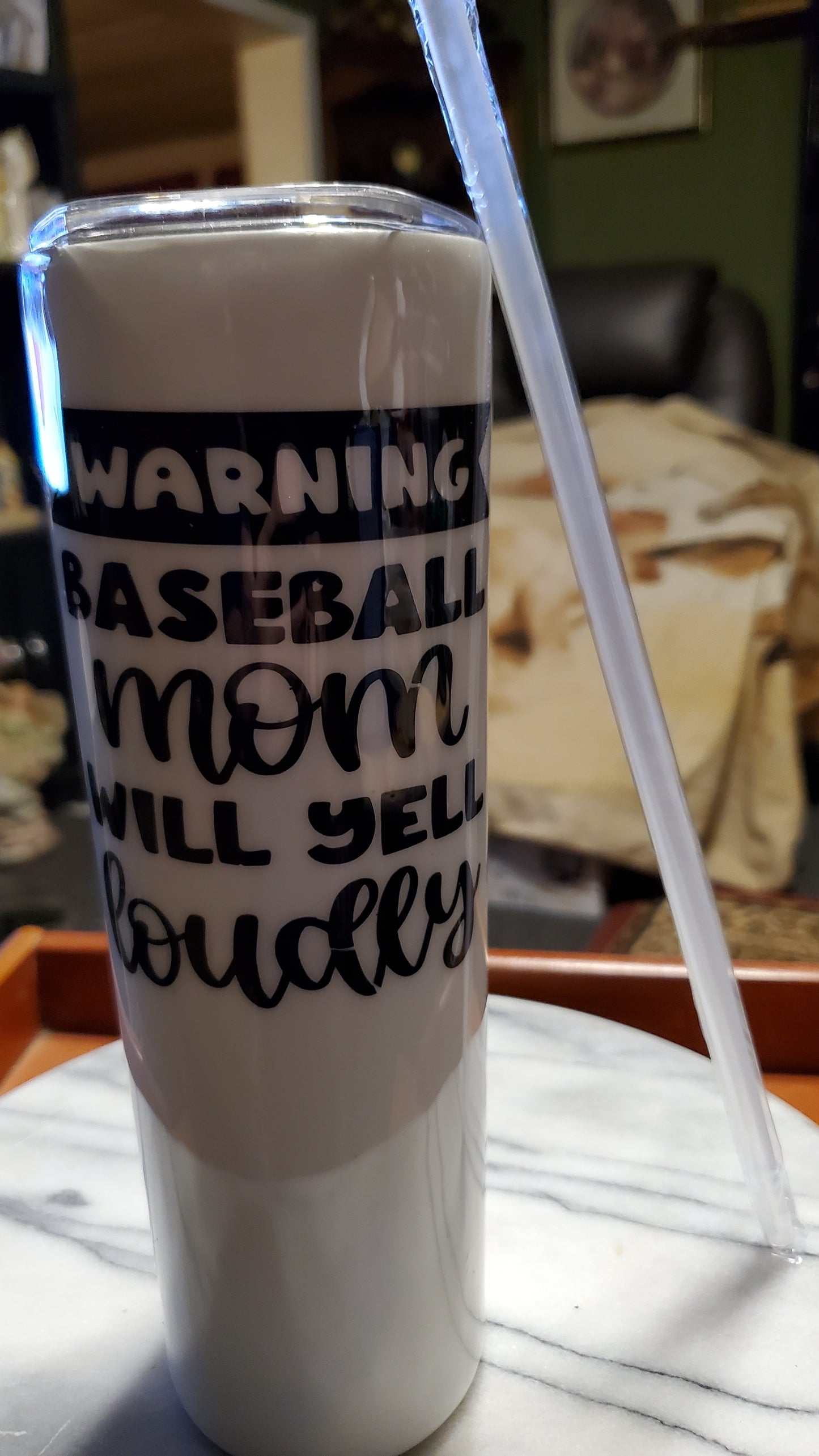 30 oz Baseball mom hogg stainless steel tumbler cup