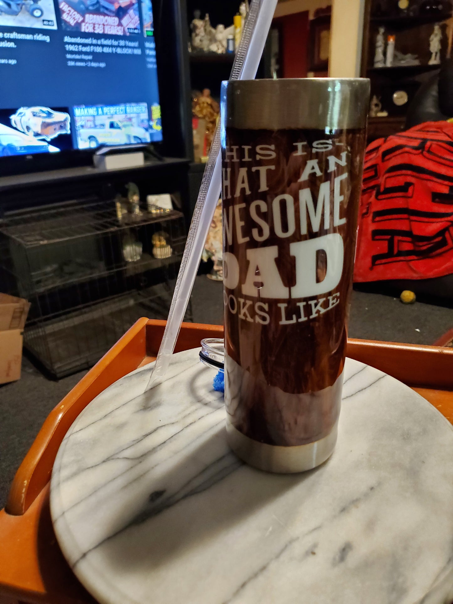 30 oz Happy Father's Day Stainless steel hogg tumbler cup