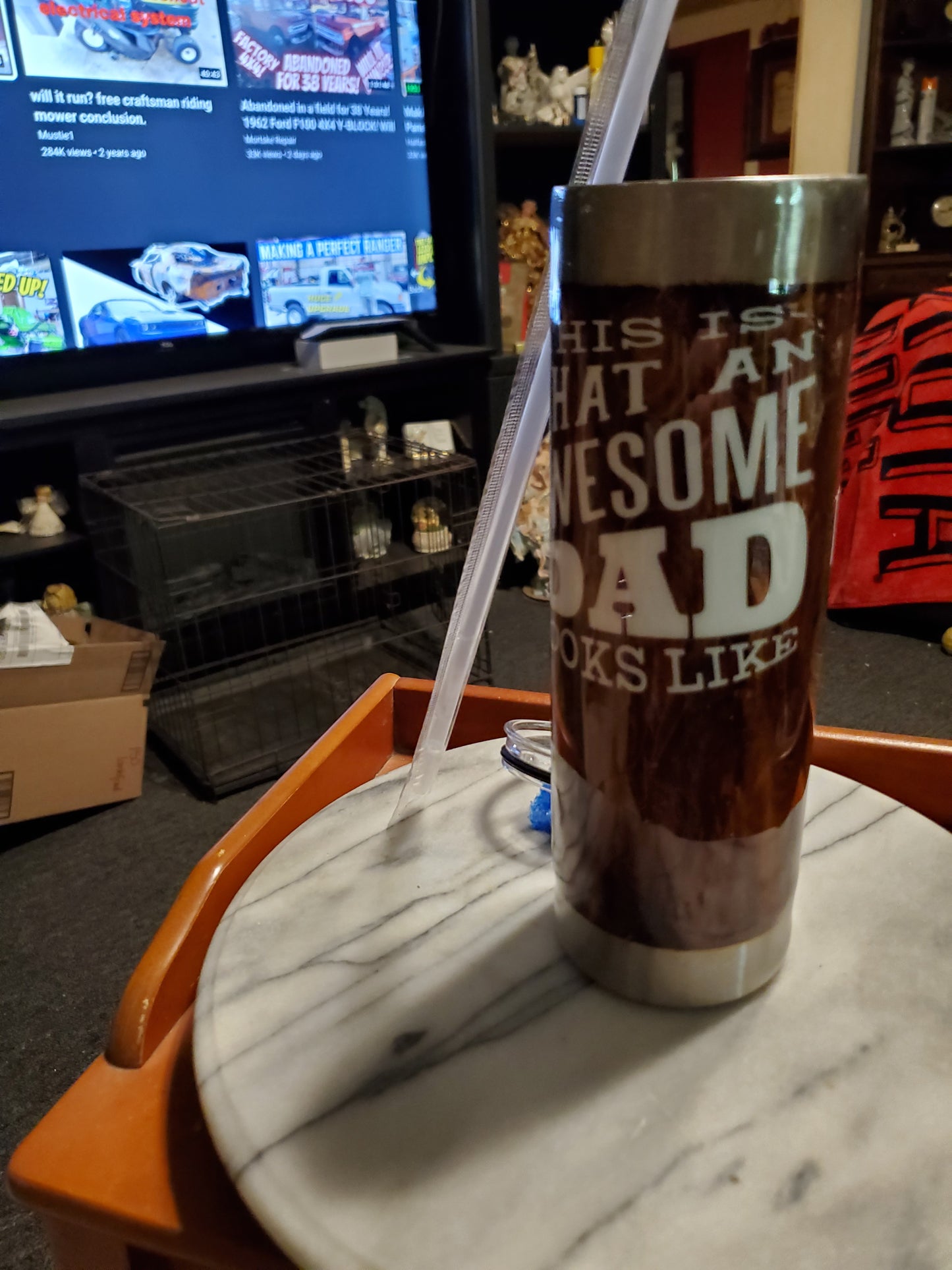 30 oz Happy Father's Day Stainless steel hogg tumbler cup