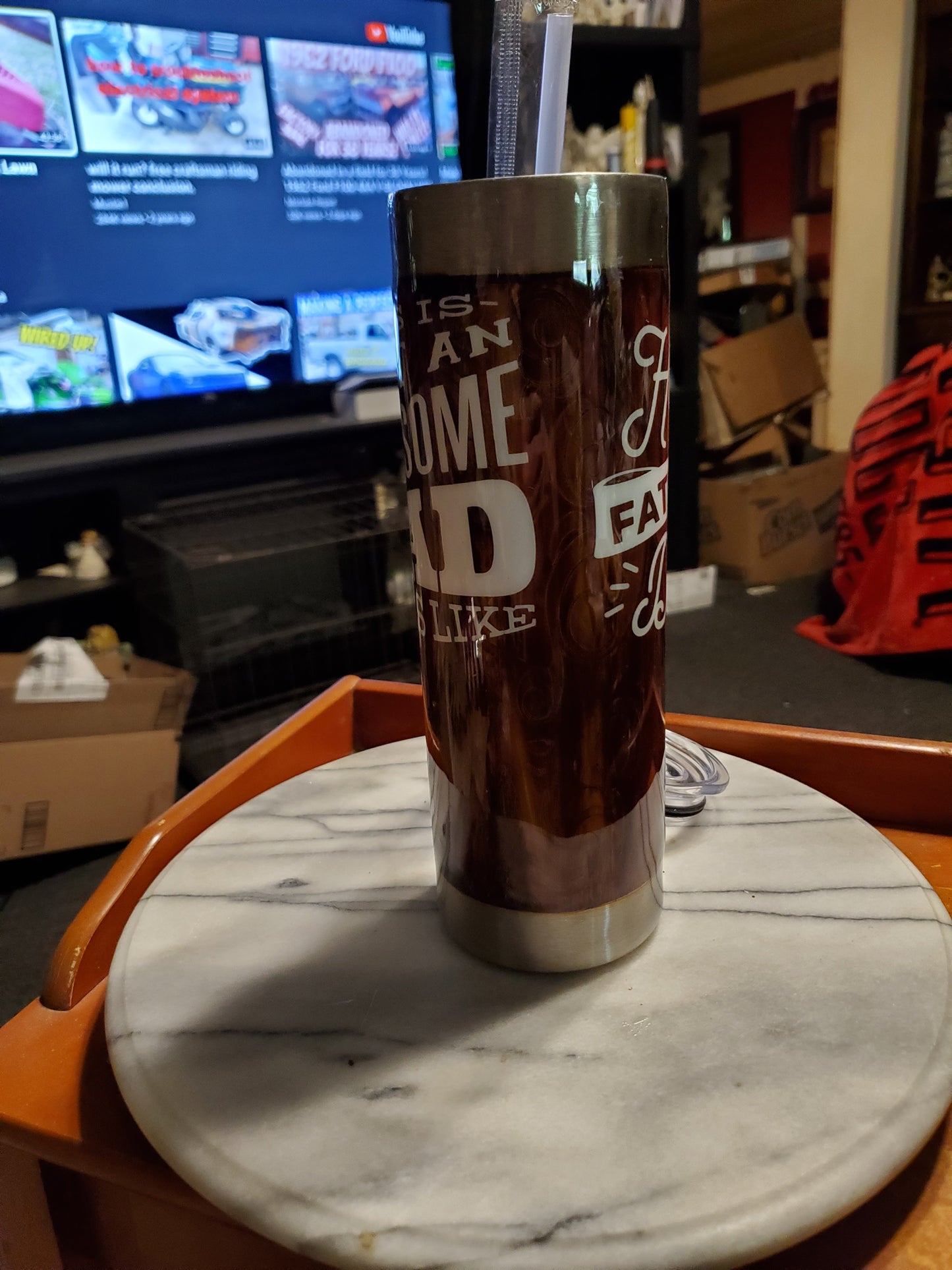 30 oz Happy Father's Day Stainless steel hogg tumbler cup