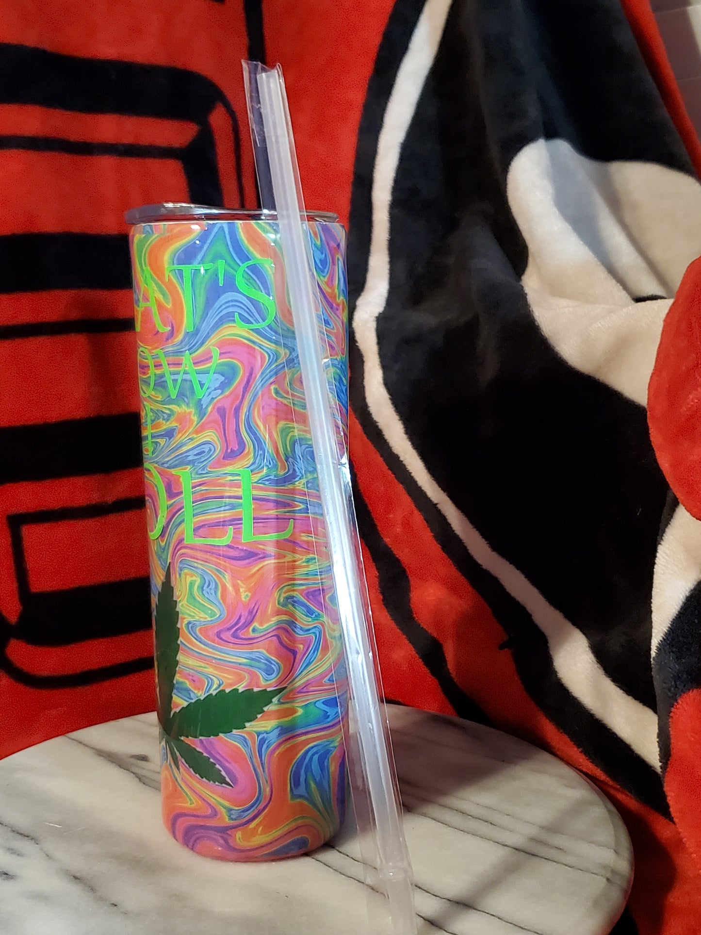 30 oz That's how I roll stainless steel hogg tumbler cup