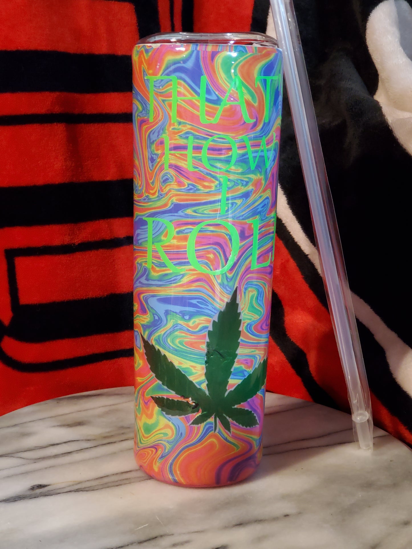 30 oz That's how I roll stainless steel hogg tumbler cup