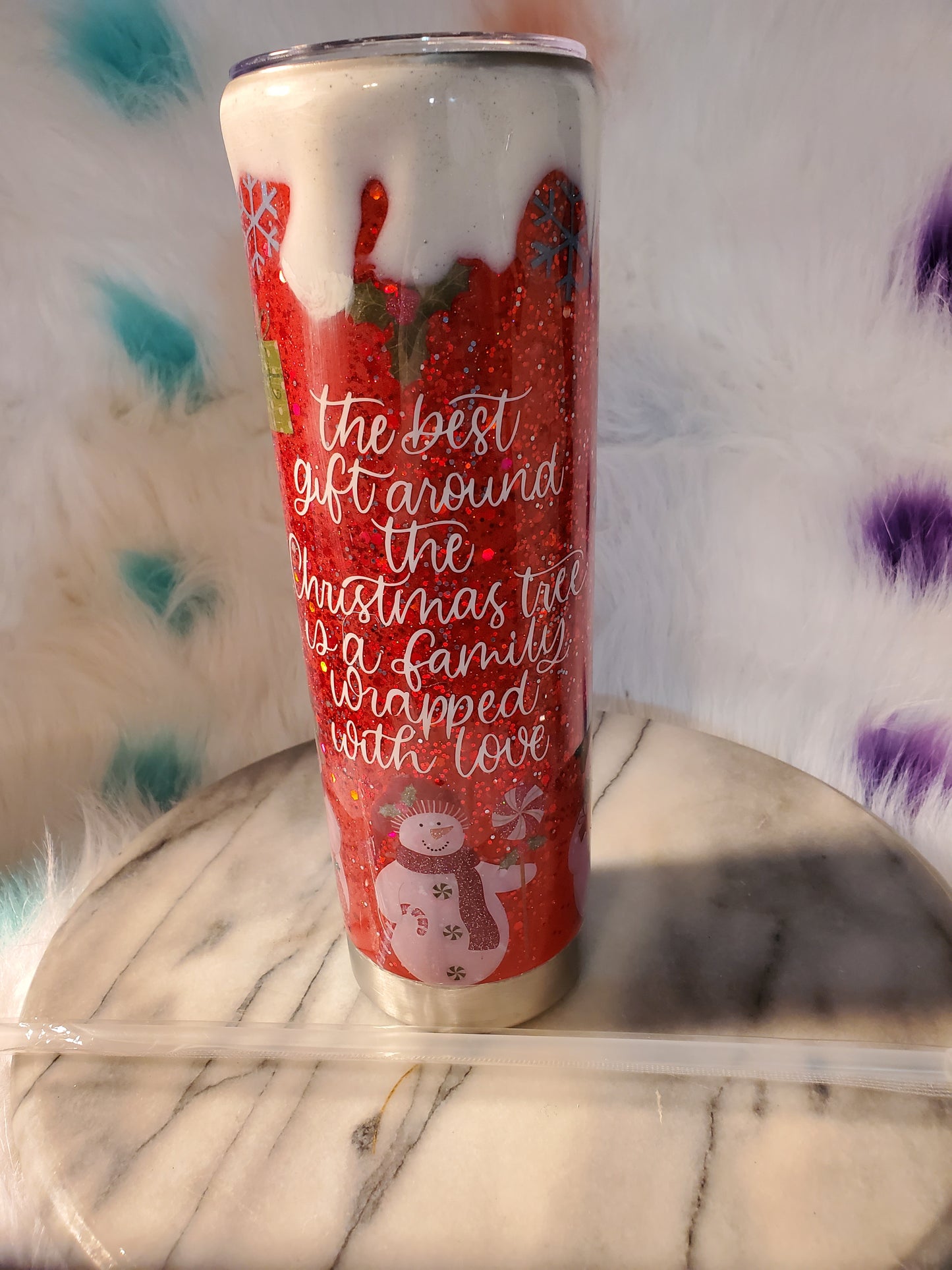 30oz christmas double wall stainless steel tumbler cup.