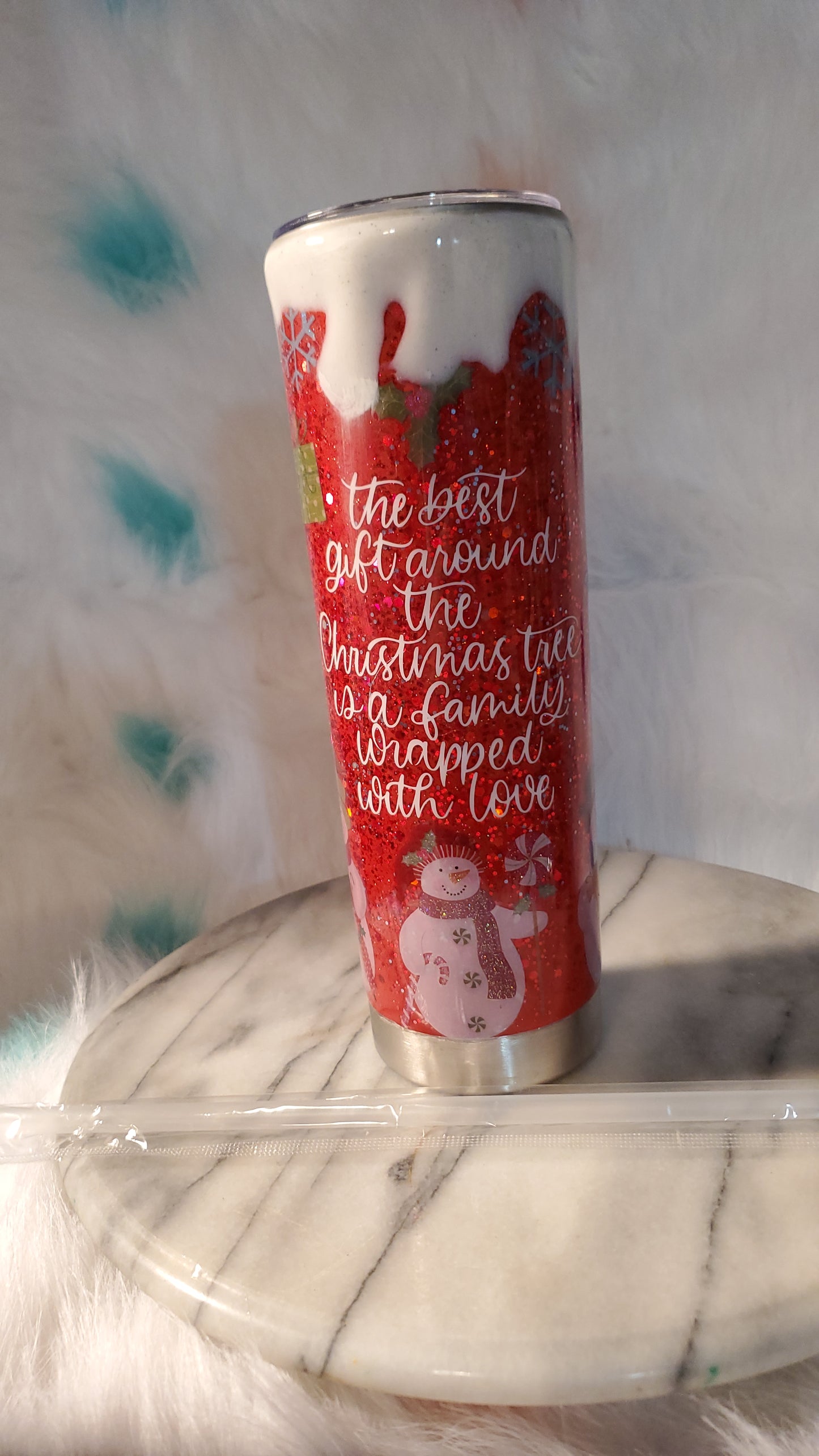 30oz christmas double wall stainless steel tumbler cup.