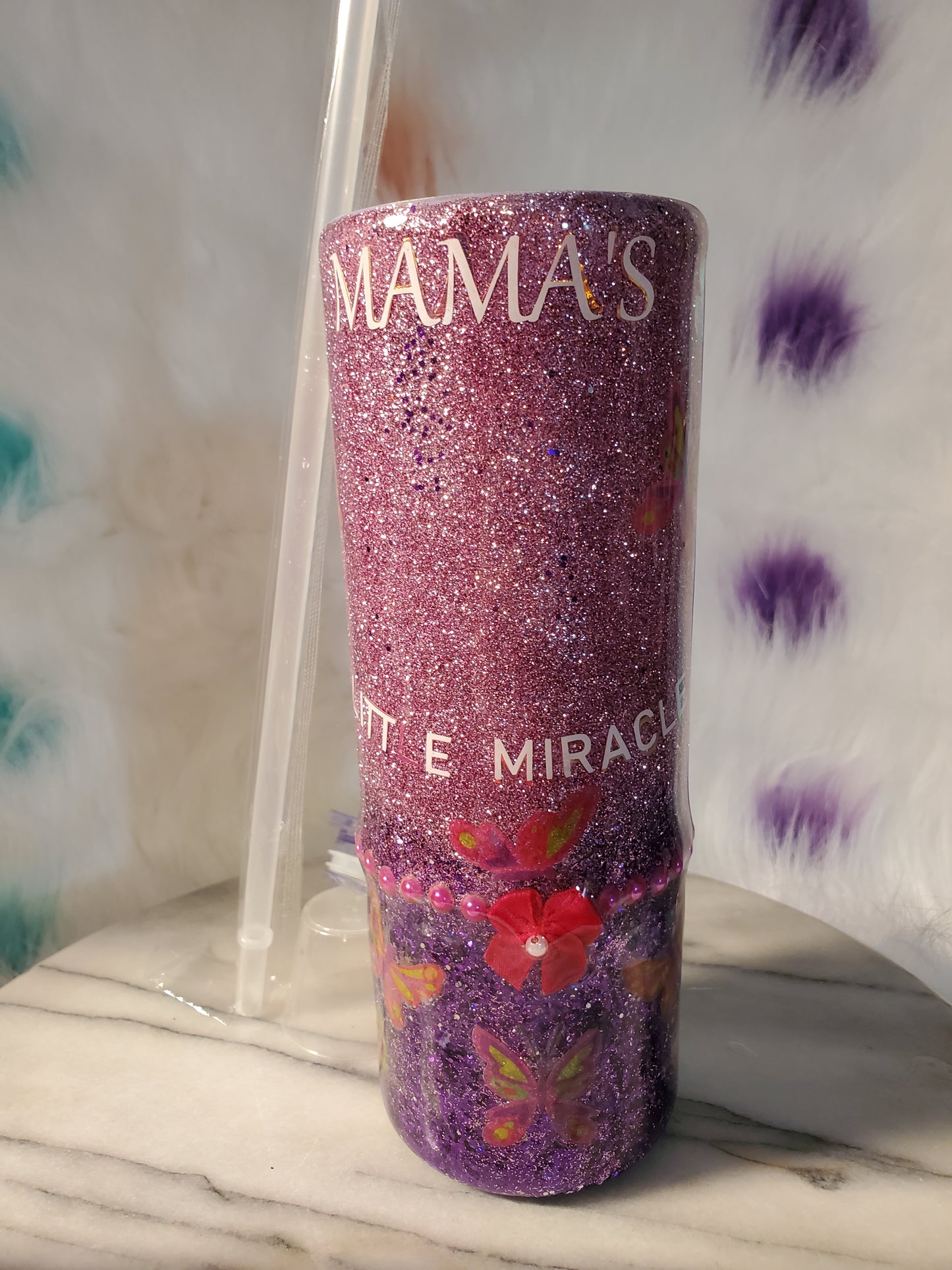 20oz Mama's little miracle double wall stainless steel tumbler cup