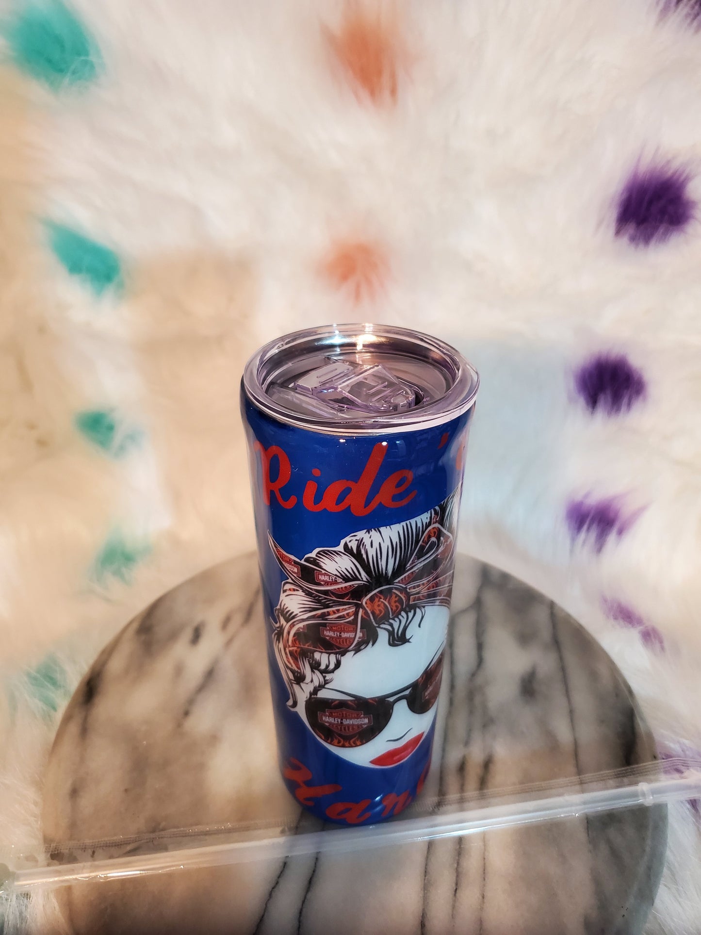 30 oz Ride'm hard double wall stainless steel tumbler cup
