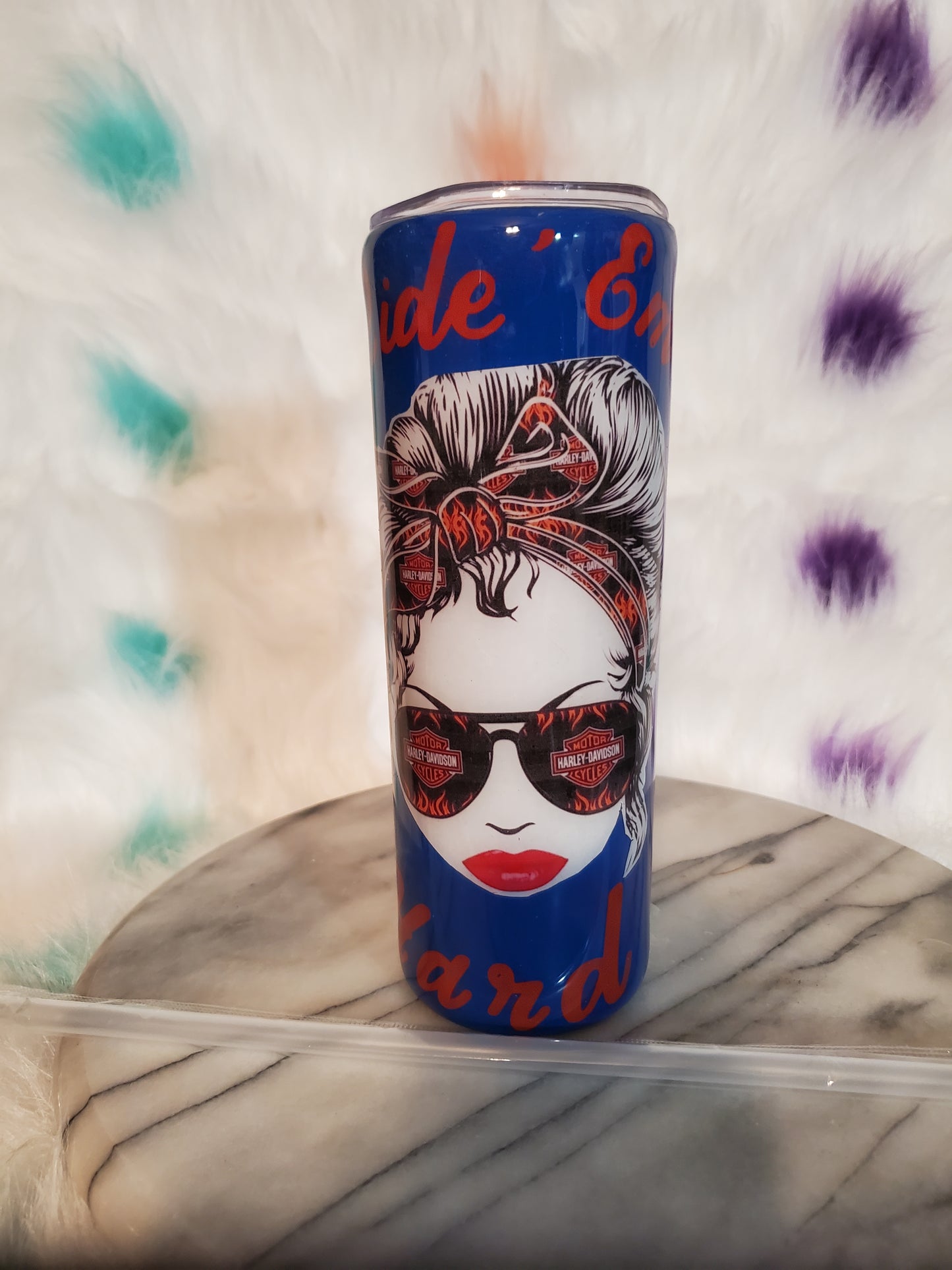 30 oz Ride'm hard double wall stainless steel tumbler cup