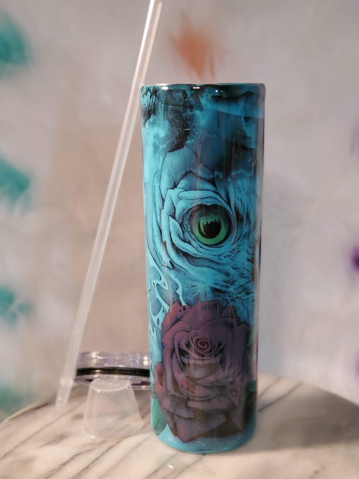30 oz Beware of the wolf double wall stainless steel tumbler cup