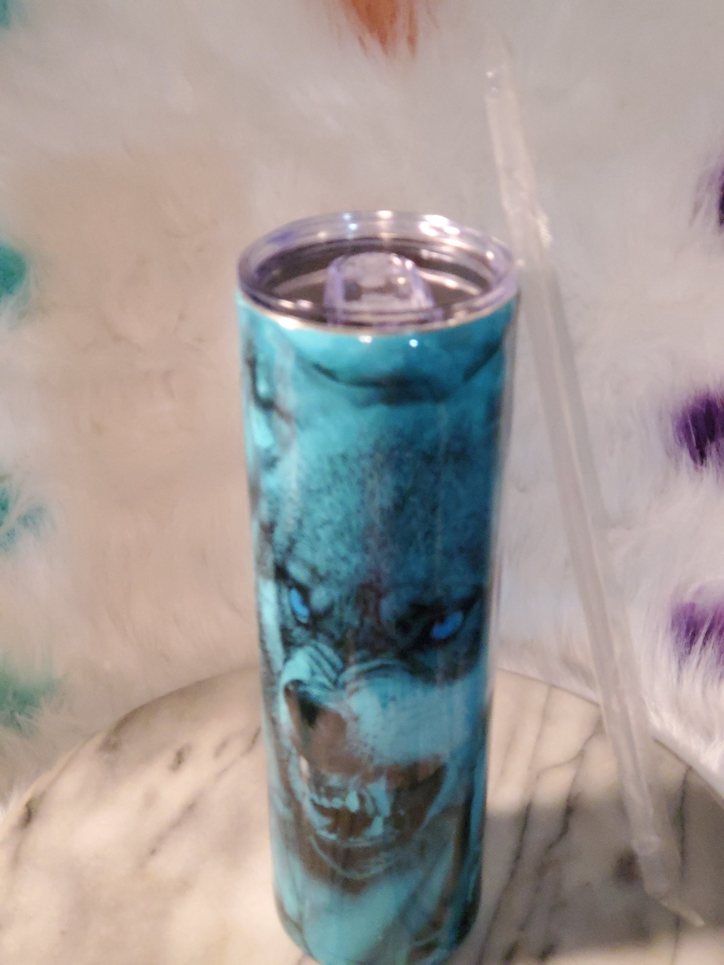 30 oz Beware of the wolf double wall stainless steel tumbler cup